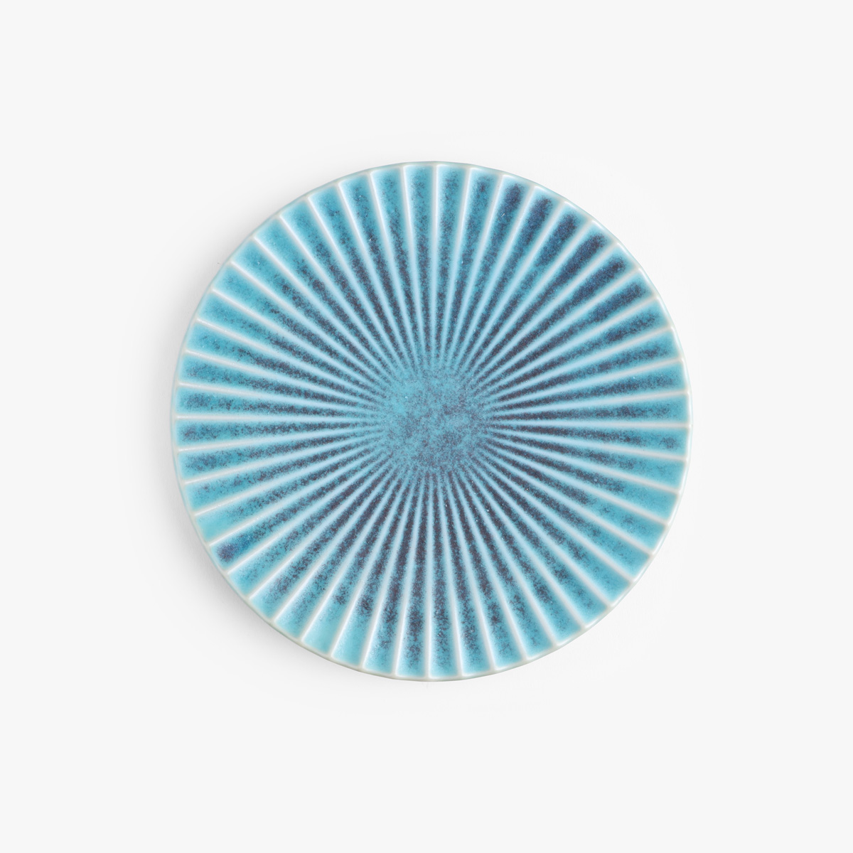 Tallerken, liten, krysantemum (kiku), turkis matt, Ø16cm - Japansk porselen — bilde 2
