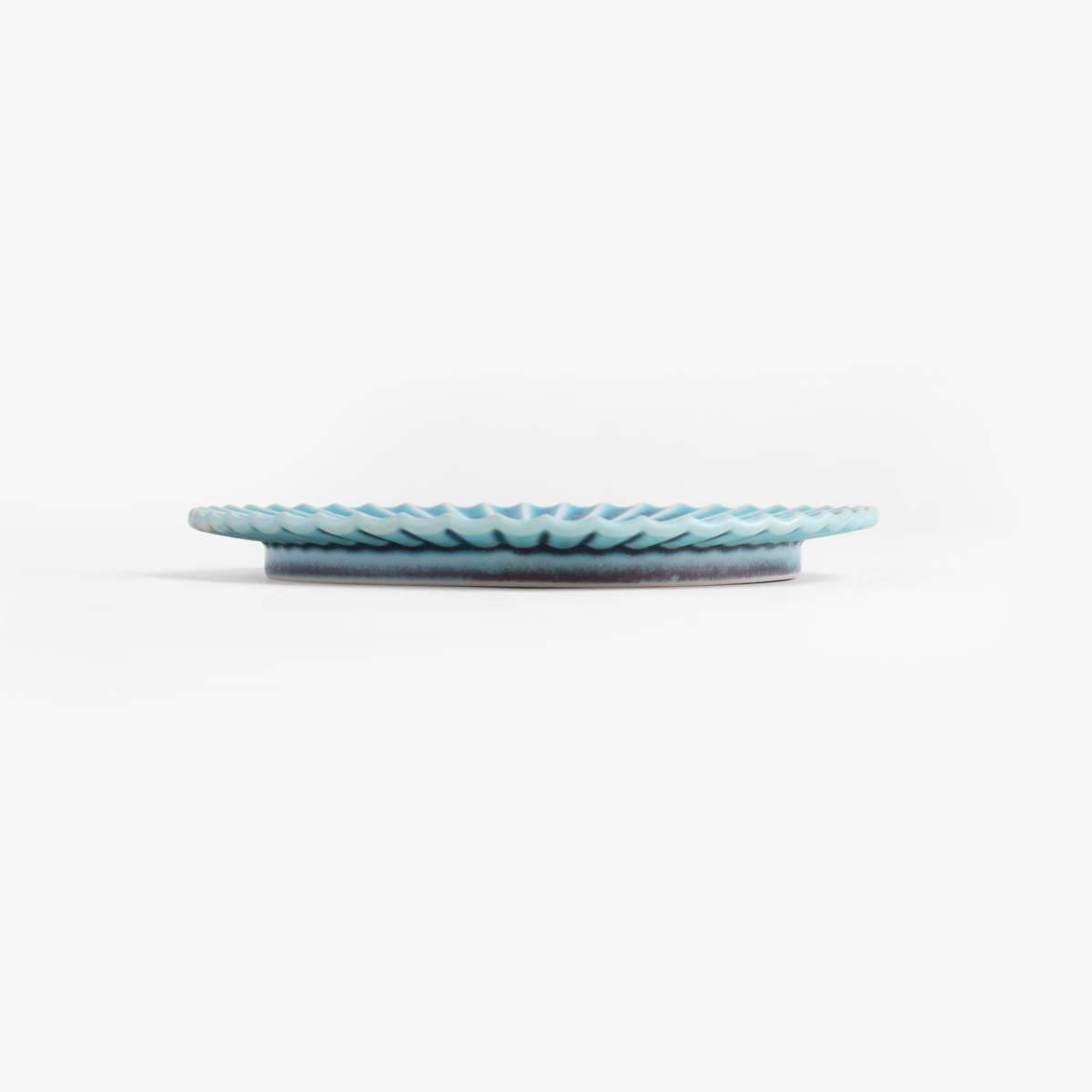 Tallerken, liten, krysantemum (kiku), turkis matt, Ø16cm - Japansk porselen — bilde 3