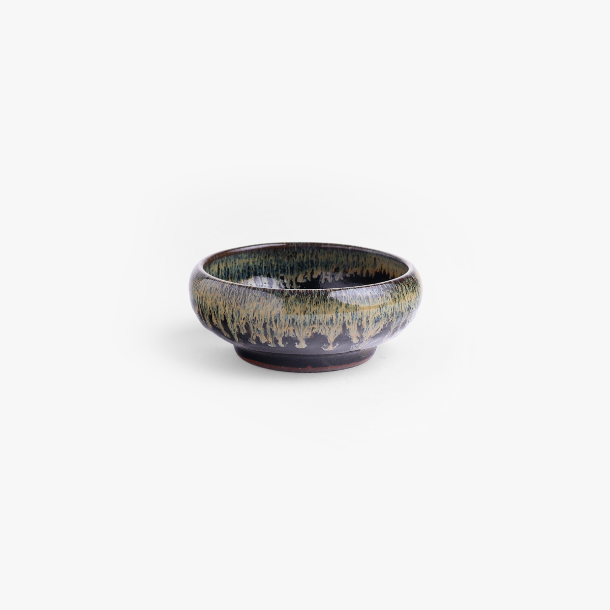 Skål, liten, Tenmoku Nagashi, Ø11cm - Japansk porselen — bilde 1