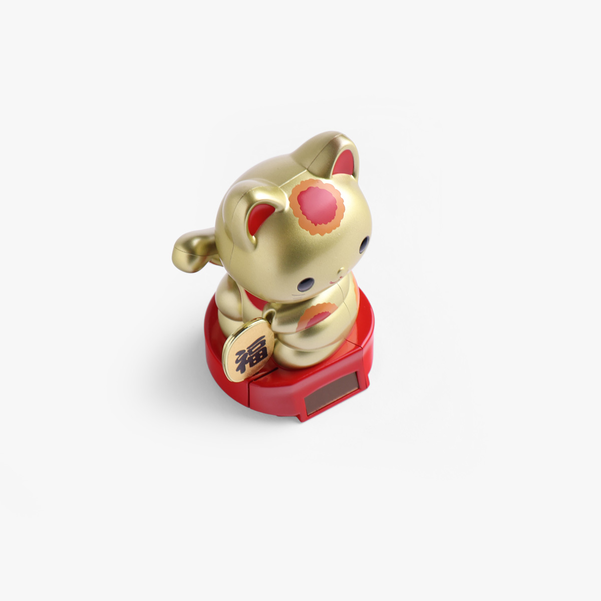 Lucky Cat, baby (11,5cm høy), solcelle, gull - KOKUSAI — bilde 3