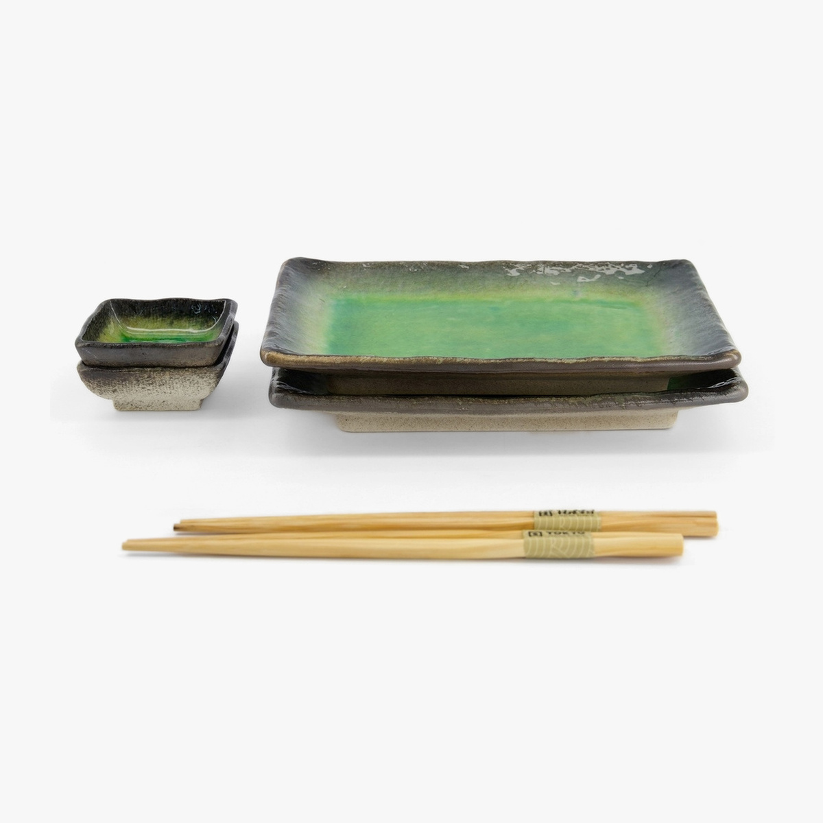 Sushisett 6 deler, i gaveeske "Yamasaku Hiwa", Grønn - Tokyo design studio — bilde 6