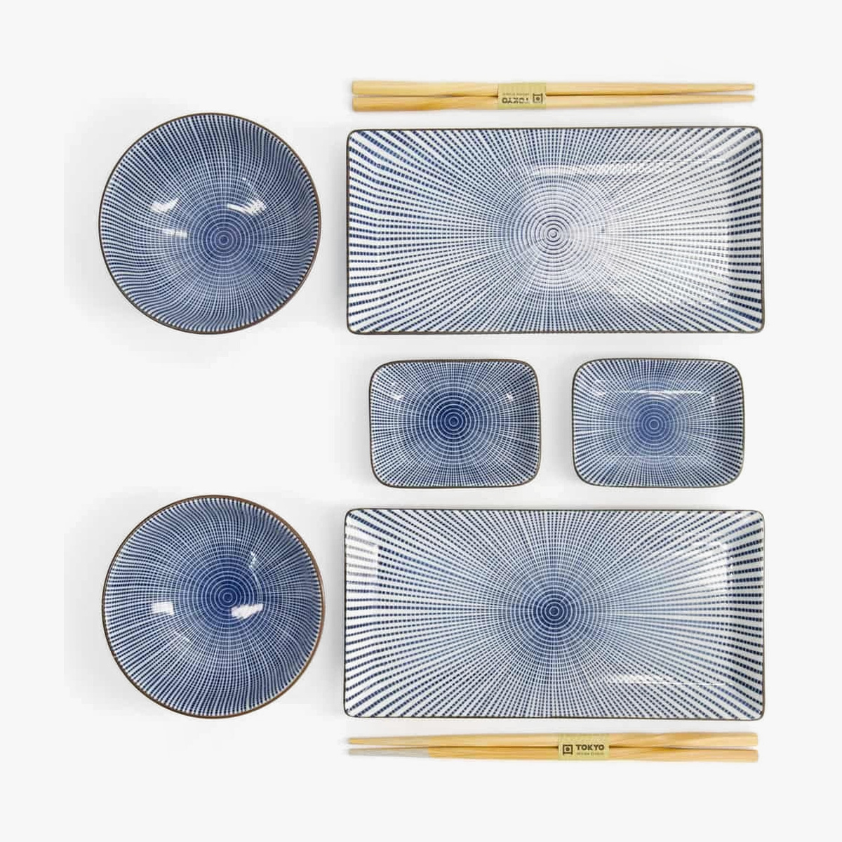 "Sendan Tokusa" sushisett 6 deler i gaveeske – Tokyo design studio — bilde 1