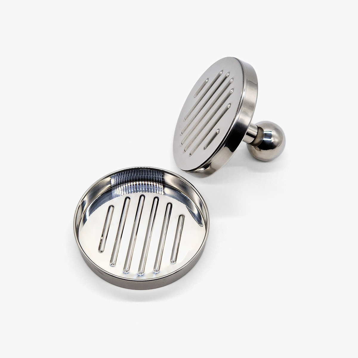 Hamburgerpresse, 12cm rustfritt stål- WEIS — bilde 2