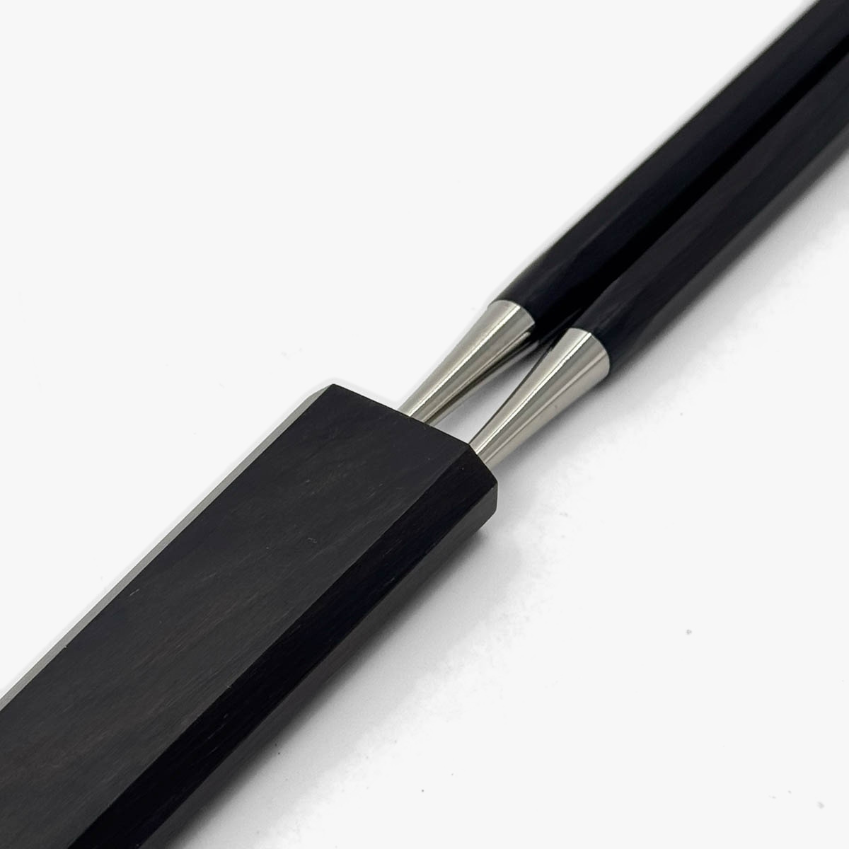 Moribashi, 18cm, pinner til plating med saya, ibenholt — bilde 2