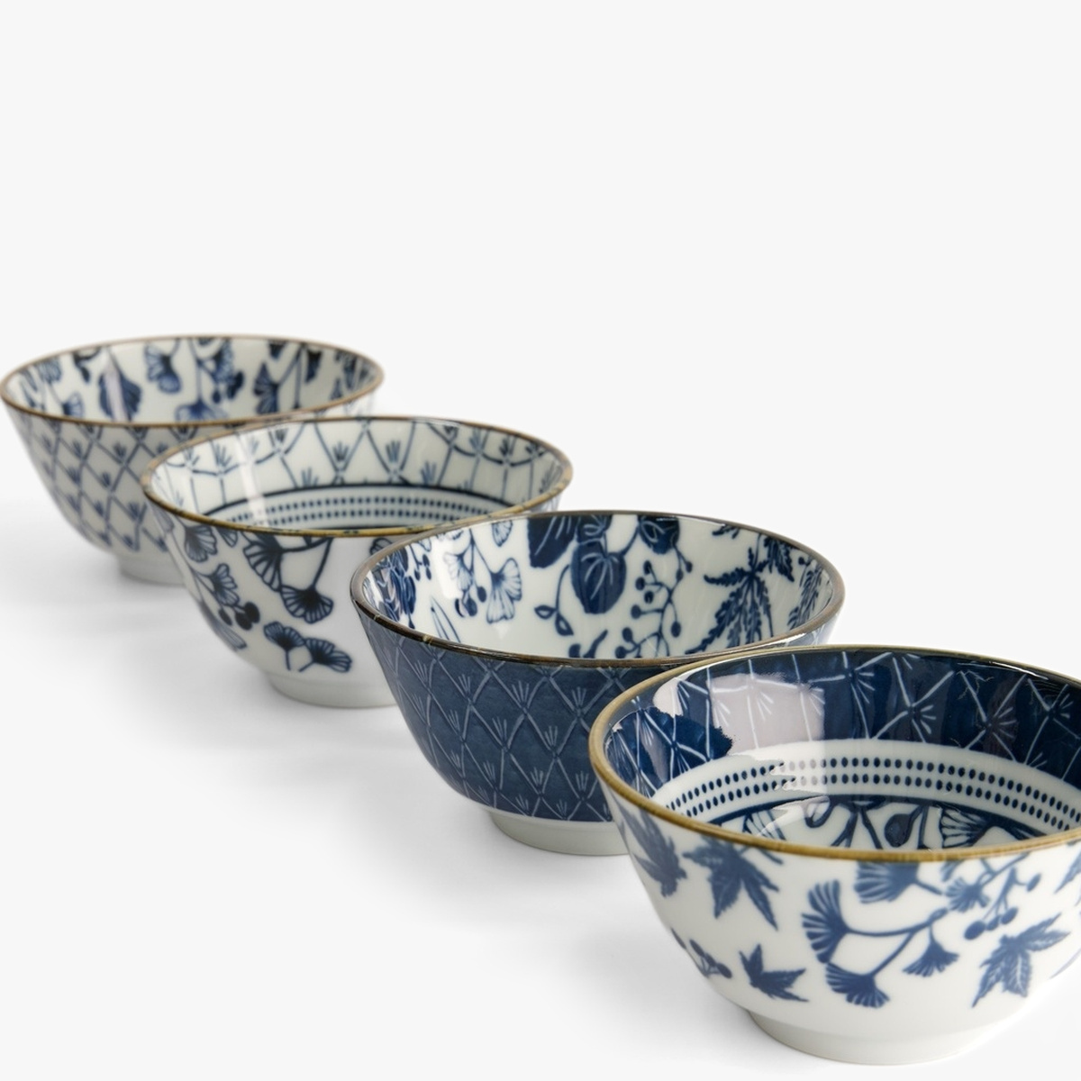 Flora Japonica Ris Skåler, Gaveeske 4 stk blandet mønster - Tokyo design studio — bilde 3
