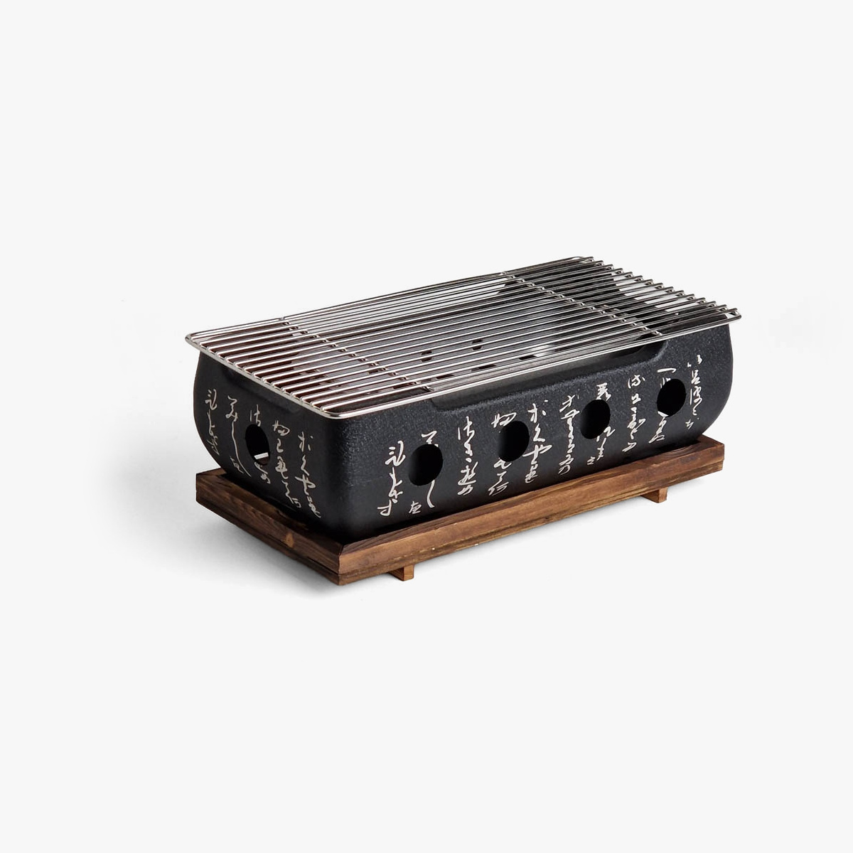 Japansk Bordgrill L (36x18x13cm) inkl trebase — bilde 1
