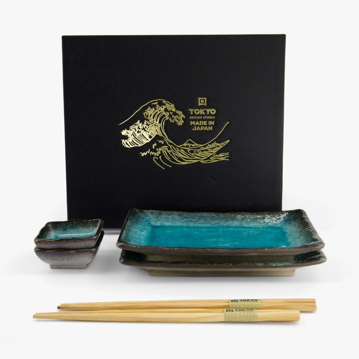Sushisett 6 deler, i gaveeske "Yamasaku Sky", blå - Tokyo design studio — bilde 1