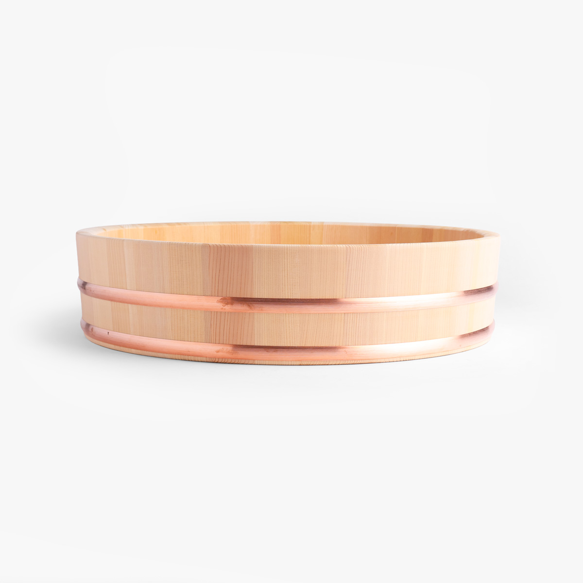 Hangiri (sushibalje) i sawara-sypress med kobberbånd, Ø30cm - MIYABI URUSHI KOGEI — bilde 3