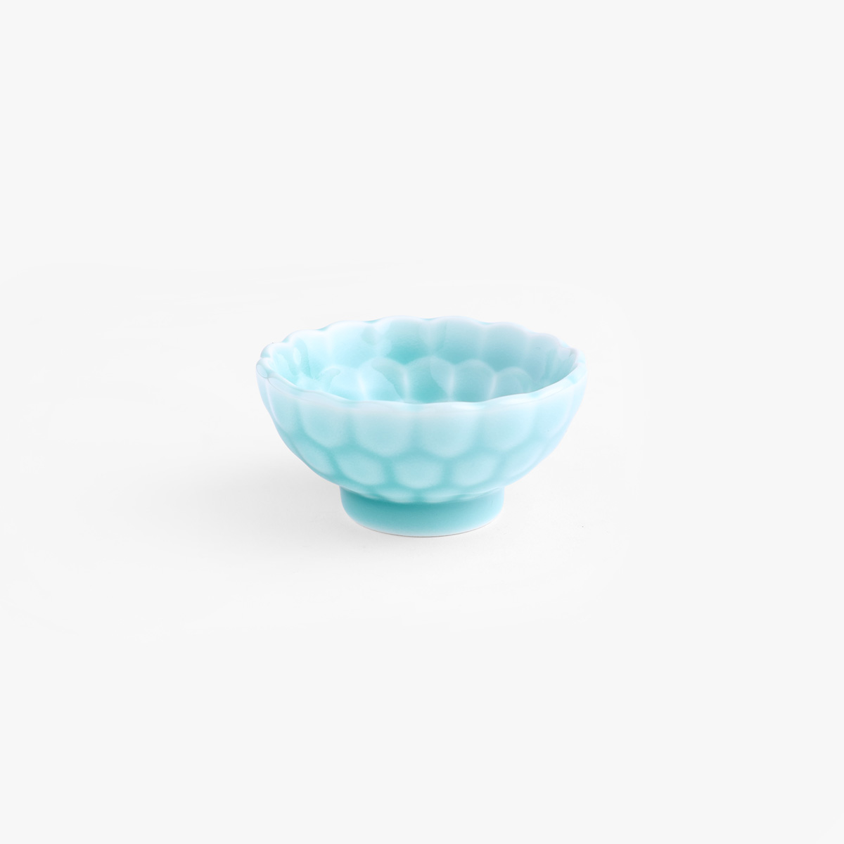 Skål, liten (chokoguchi), Makie Hanagata, lyseblå, Ø8,5cm - Japansk porselen — bilde 1