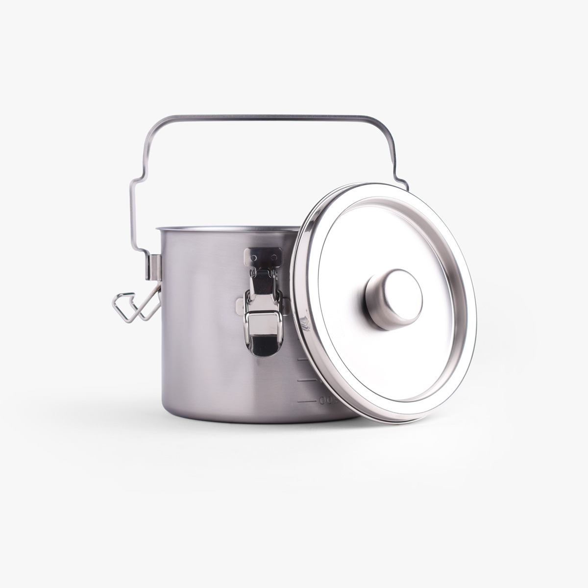 Matbeholder i stål med tett lokk, rund, 1,8L (Ø15 × H12cm) - KOINU — bilde 3