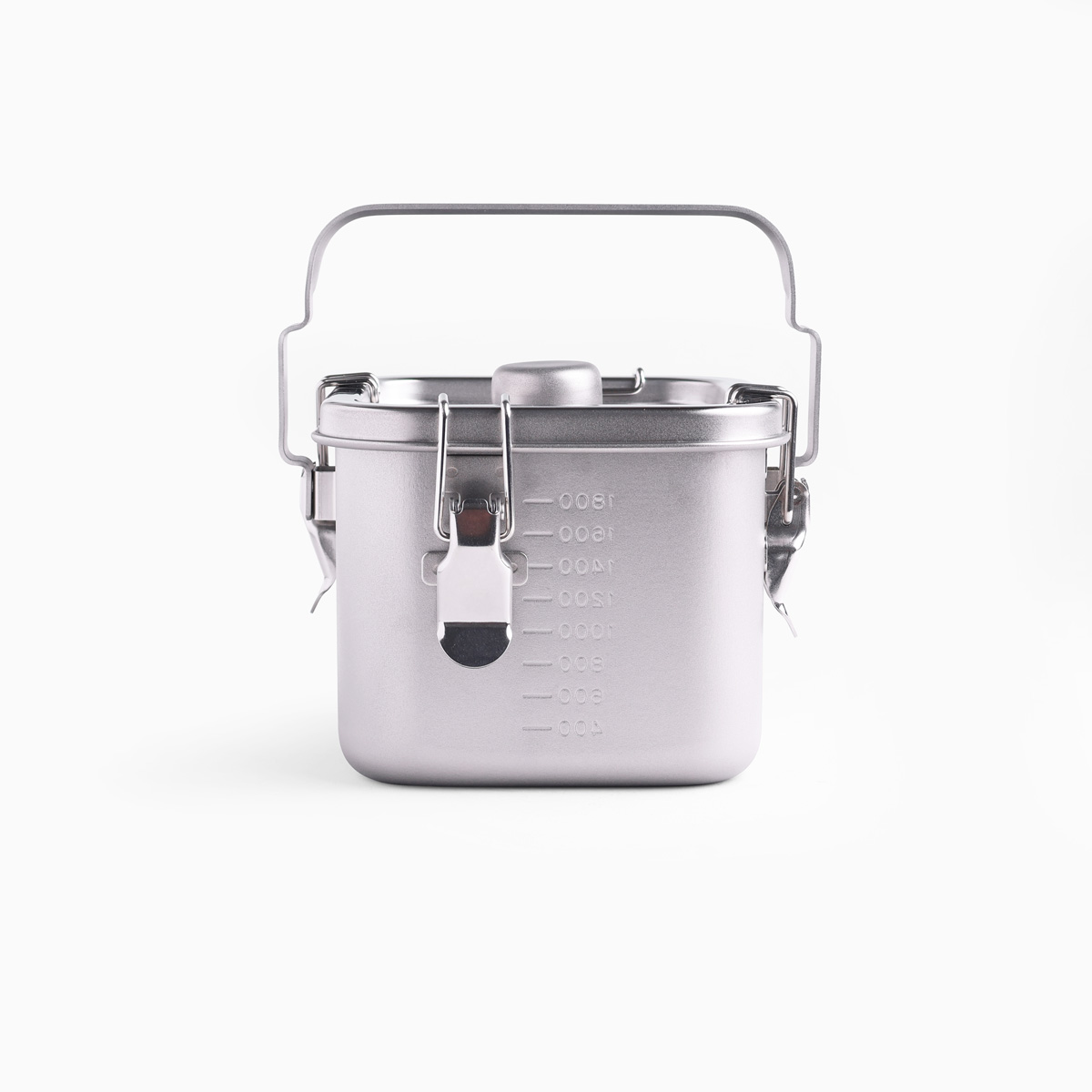 Matbeholder i stål med tett lokk, firkantet, 2,25L (14 × H12cm) - KOINU — bilde 3