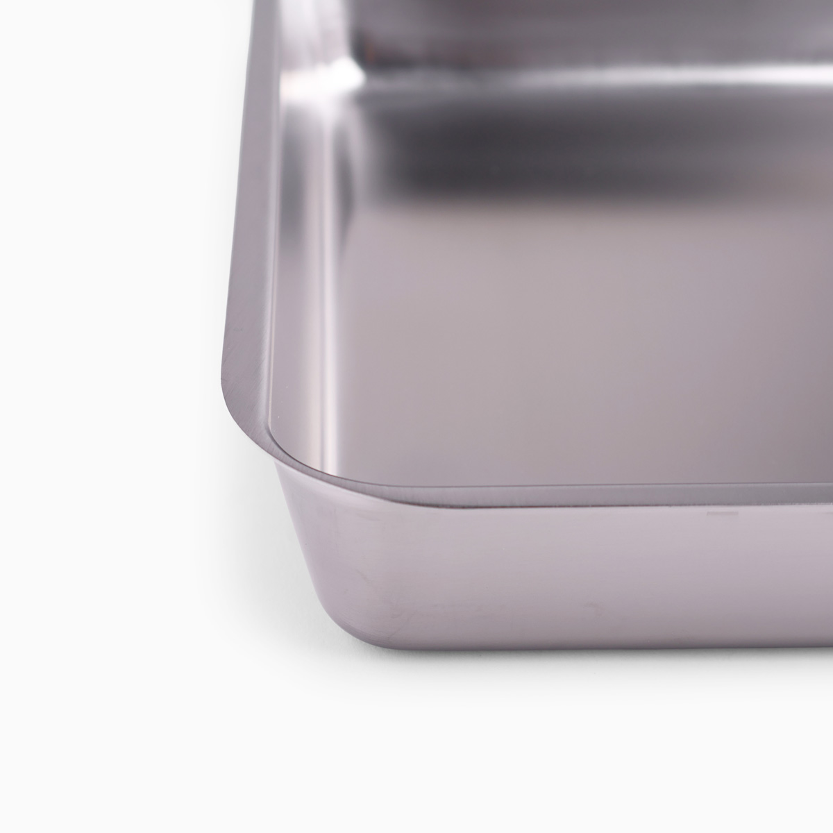 Stålbrett i rustfritt 18-8 stål med flat kant, 25,6×32,6cm - KOINU — bilde 3