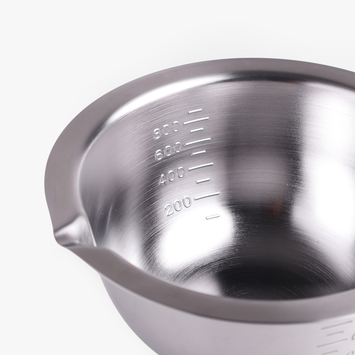 Bolle i rustfritt elektropolert 18-8 stål med tut og målestreker, 15cm - KOINU — bilde 3