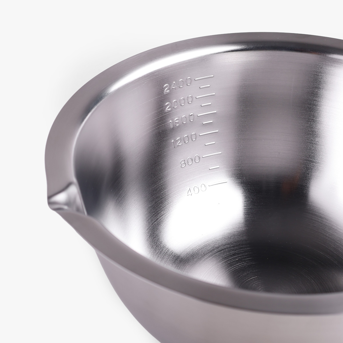 Bolle i rustfritt elektropolert 18-8 stål med tut og målestreker, 21cm - KOINU — bilde 3