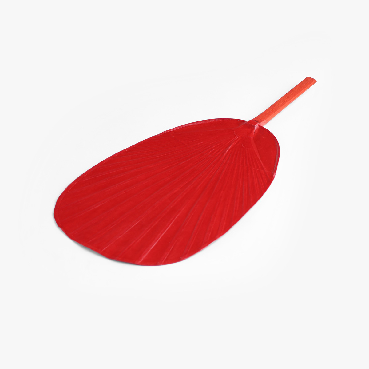 Uchiwa, vifte til konro, rød, 39 x 17 cm — bilde 1