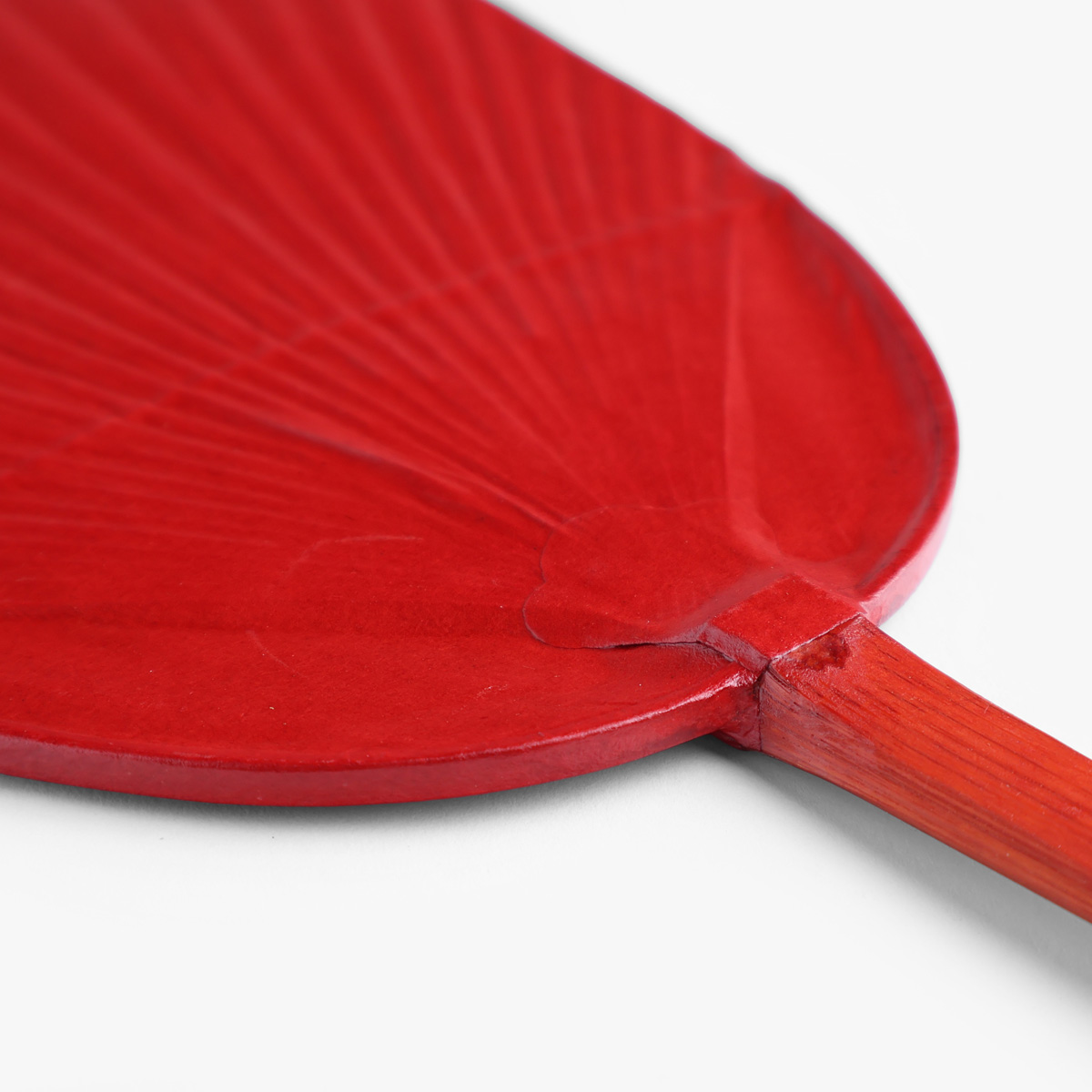 Uchiwa, vifte til konro, rød, 39 x 17 cm — bilde 2