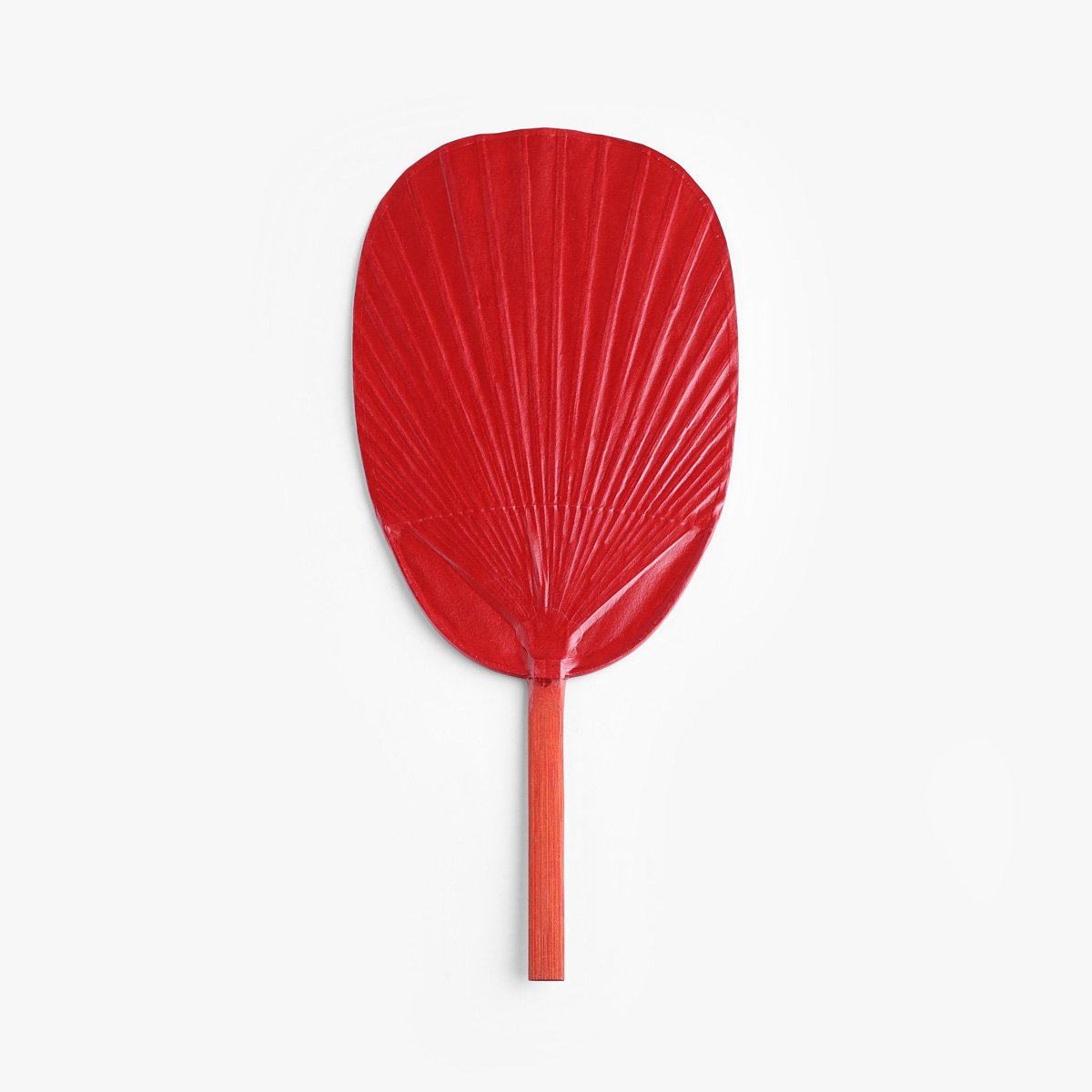 Uchiwa, vifte til konro, rød, 39 x 17 cm — bilde 3