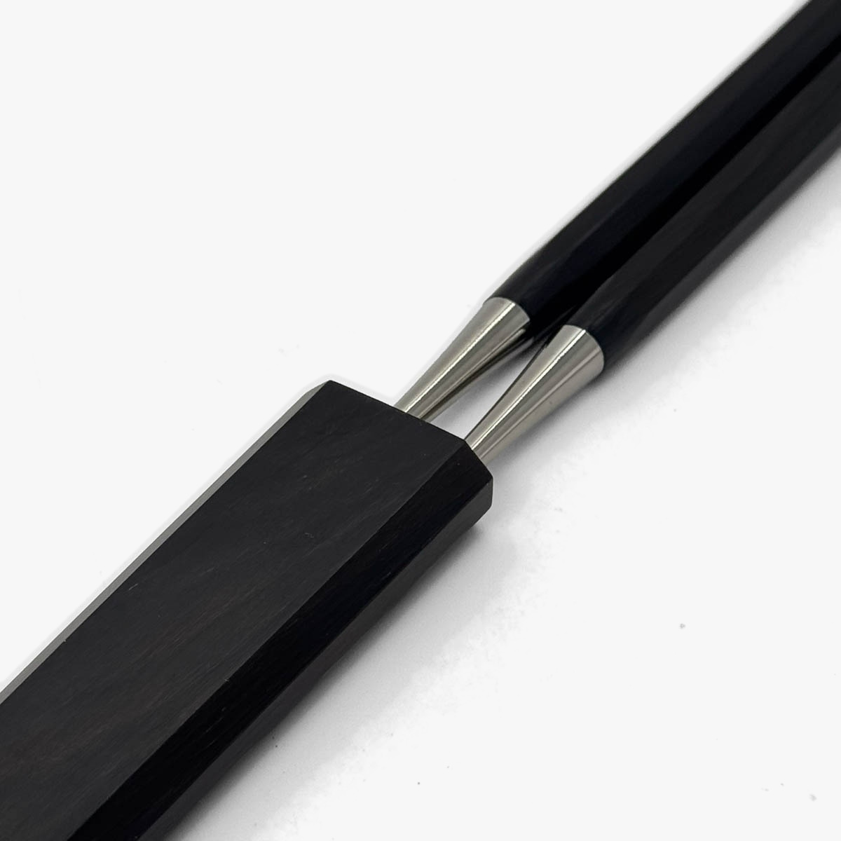 Moribashi, 15cm, pinner til plating med saya, ibenholt — bilde 2