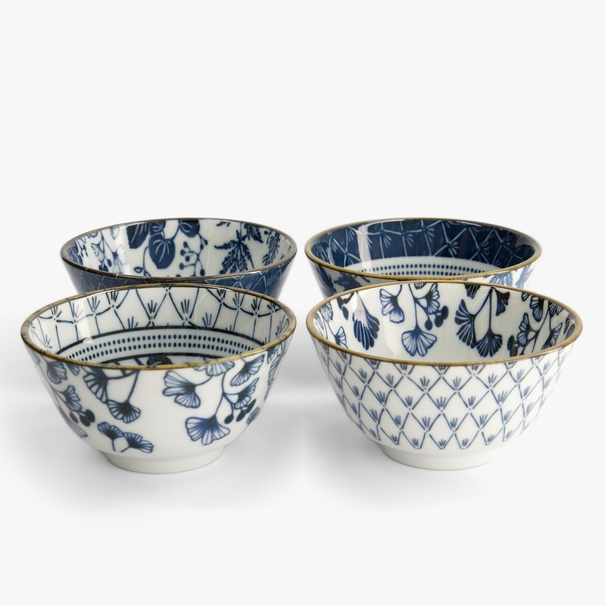Flora Japonica Ris Skåler, Gaveeske 4 stk blandet mønster - Tokyo design studio — bilde 4