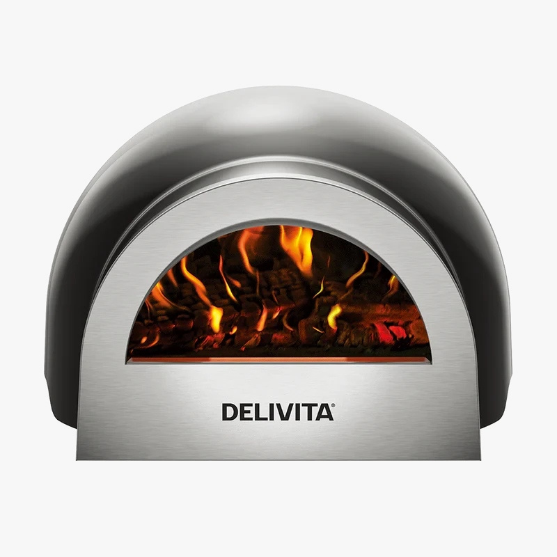 Origin vedfyrt pizzaovn, sort - DELIVITA
