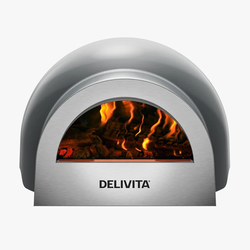 Origin vedfyrt pizzaovn, grå - DELIVITA