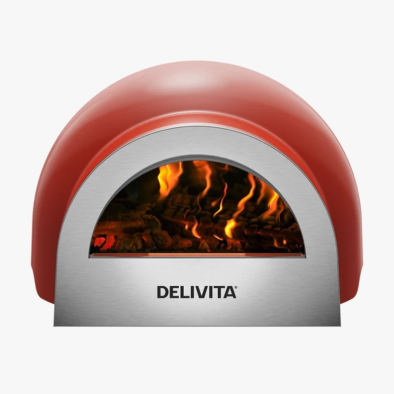 Origin vedfyrt pizzaovn med tilbehørspakke, rød - DELIVITA — bilde 2