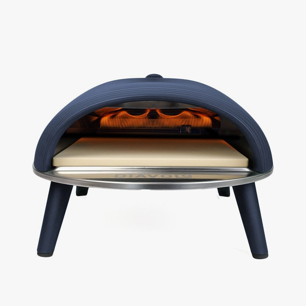 Diavolo gassfyrt pizzaovn, marineblå - DELIVITA