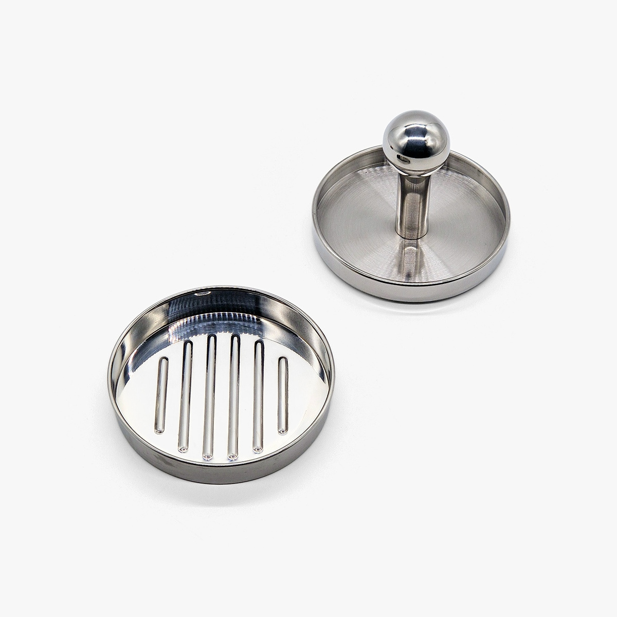 Hamburgerpresse, 12cm rustfritt stål- WEIS — bilde 4