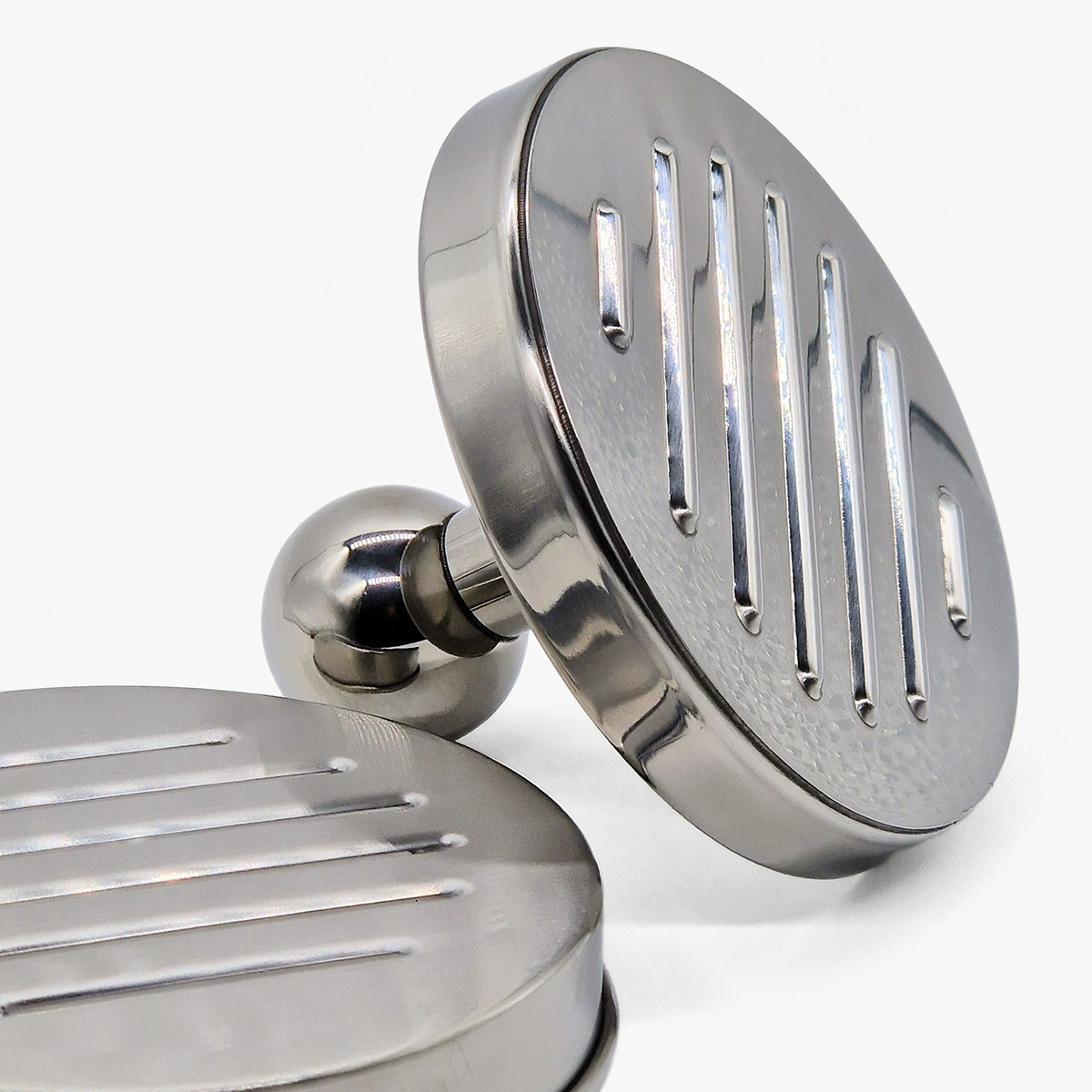 Hamburgerpresse, 12cm rustfritt stål- WEIS — bilde 3