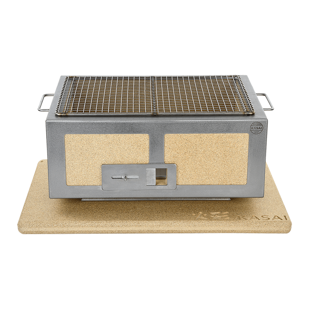 Konro-grill Medium bred, rustfritt stål, 46,5 x 35,5 cm – Kasai