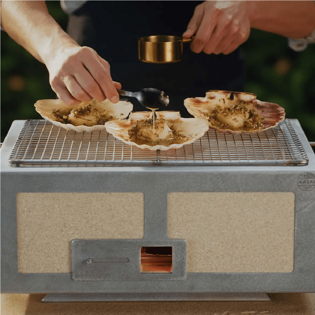 Konro-grill Medium bred, rustfritt stål, 46,5 x 35,5 cm – Kasai