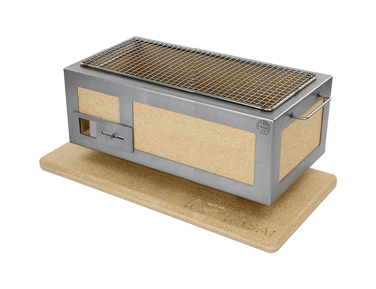 Konro-grill Medium lang, rustfritt stål, 54 x 26,5 cm – Kasai