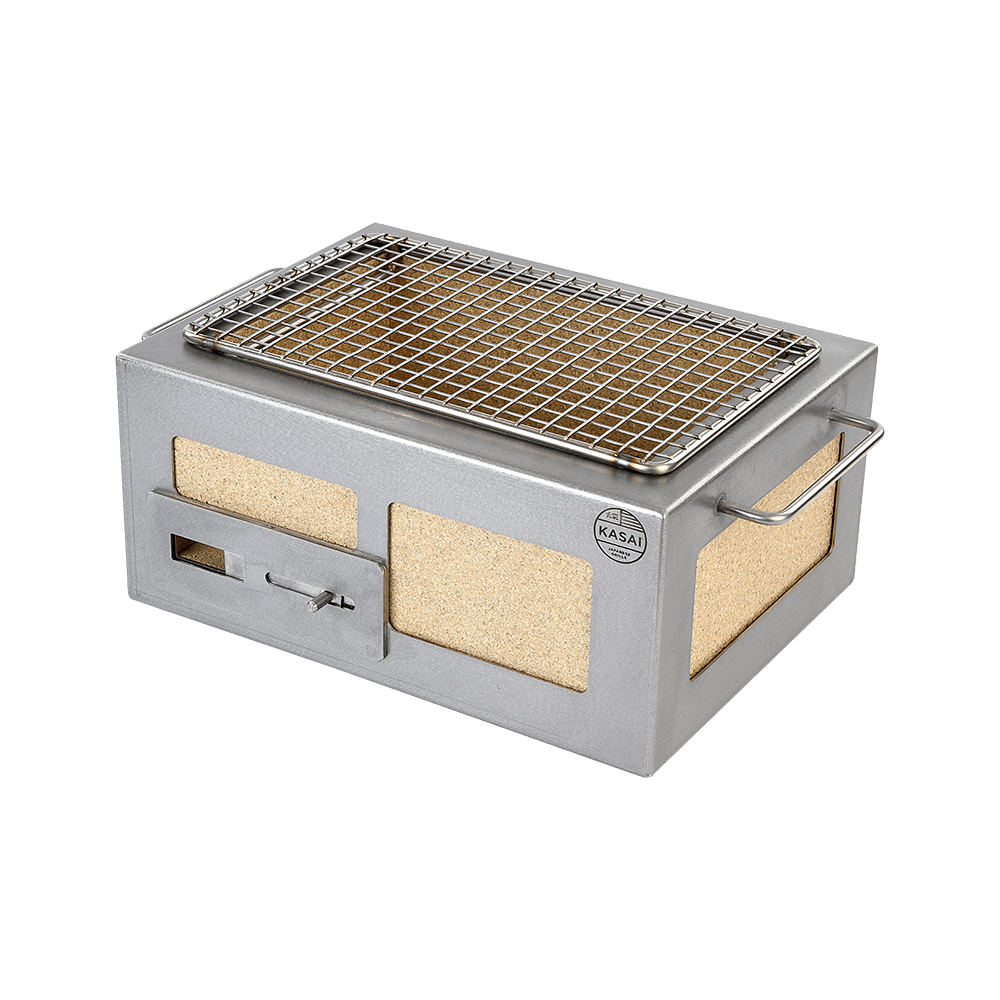 Konro-grill Nano, rustfritt stål, 31 x 23 cm – Kasai